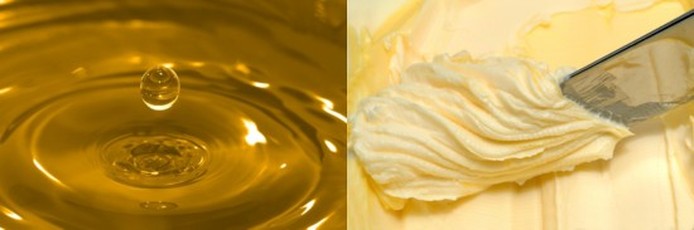 Converting oil to butter - 85 grams of oil for every 100 grams of butter