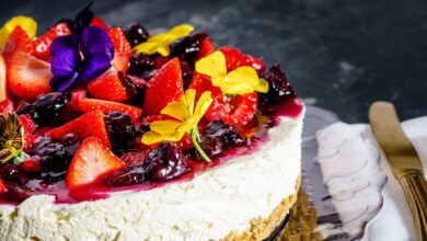 blueberries cheesecake