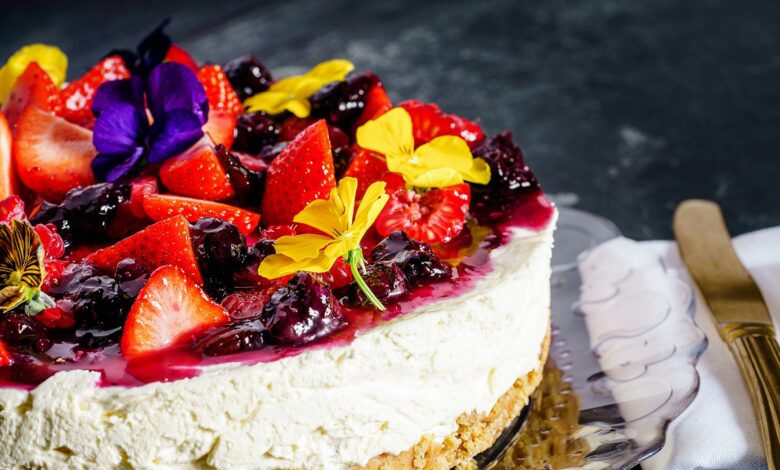 blueberries cheesecake