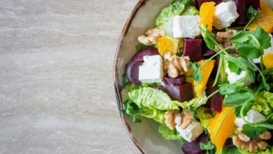 Beet orange feta