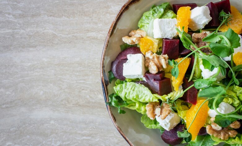 Beet orange feta
